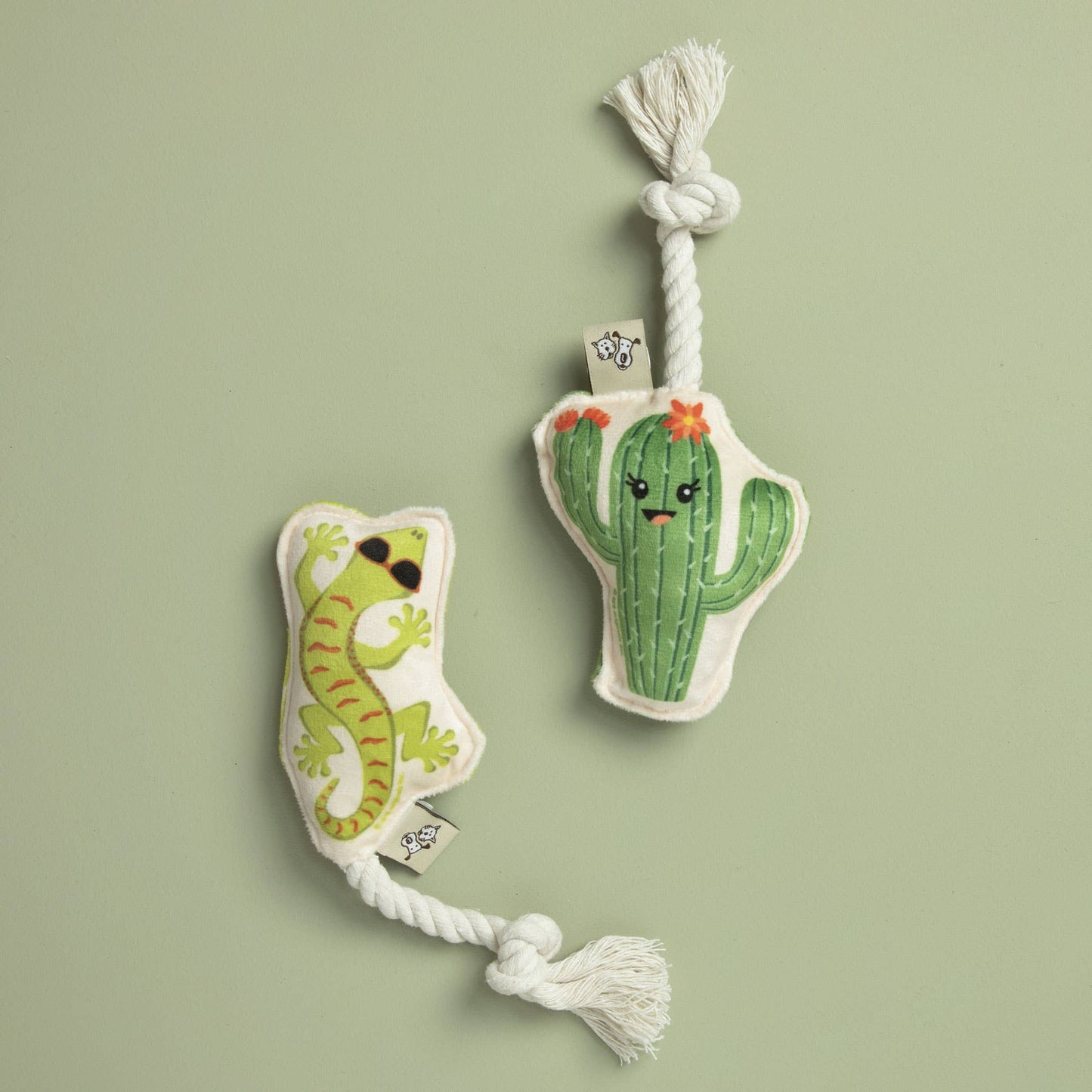 Mini Dog Toy Set | Cactus & Gecko