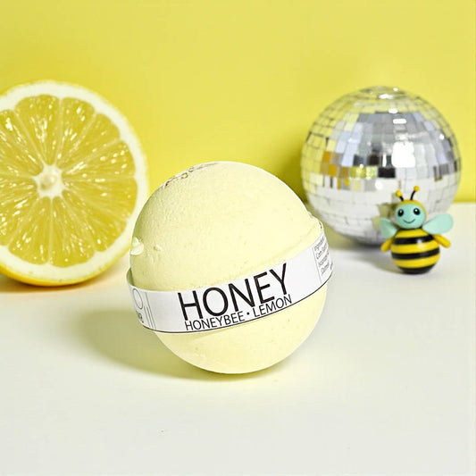 Honeybee Lemon Large Bath Bomb - 8oz