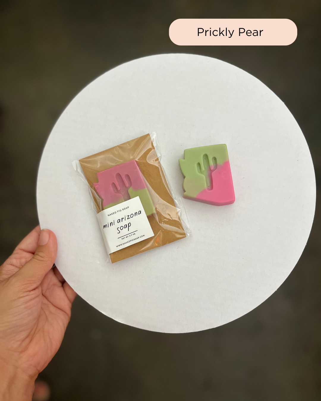 Arizona Mini Soap (Single): Prickly Pear (Green + Purple/pink)