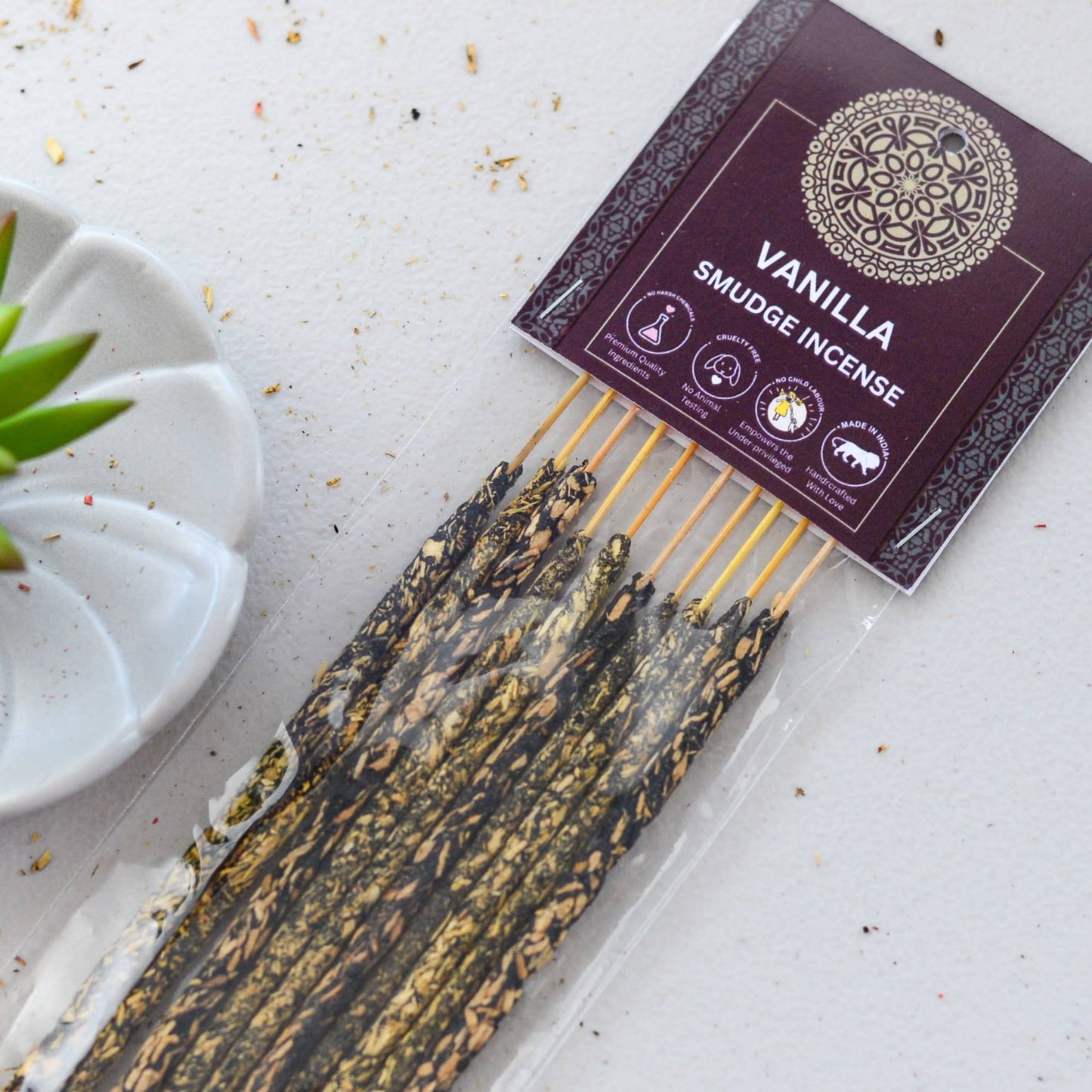 Vanilla Smudge Incense Sticks - Plastic Pouch 10 sticks