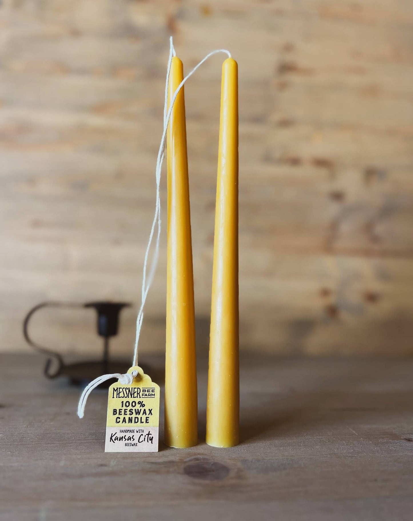 10in. Taper Candle - Set of Two - 100% Beeswax