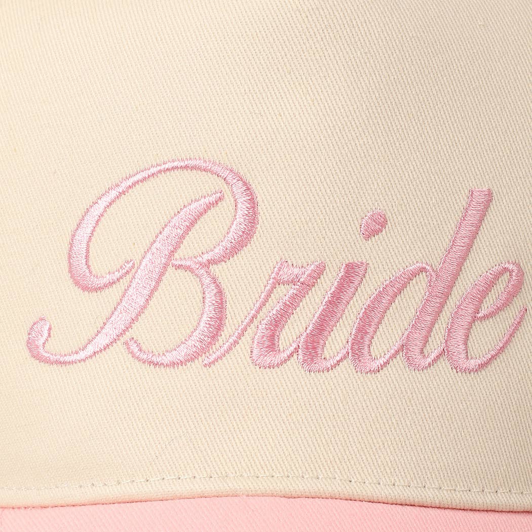 Bride Text Embroidery Two-Tone Trucker Hat