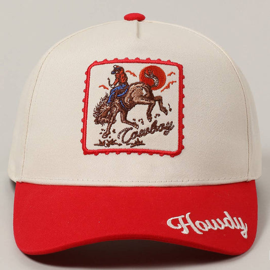 Horse Embroidery Two-Tone Cap