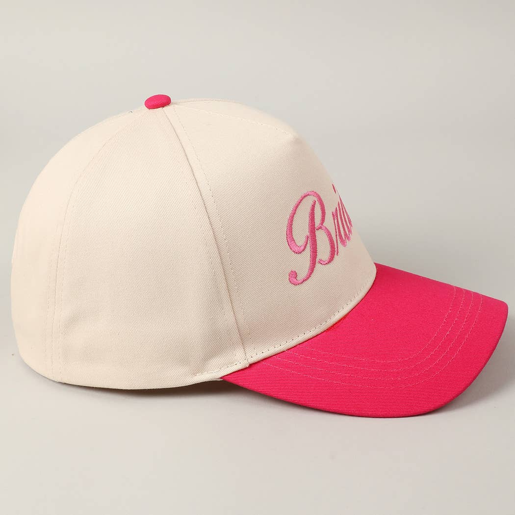 Bride Text Embroidery Two-Tone Trucker Hat
