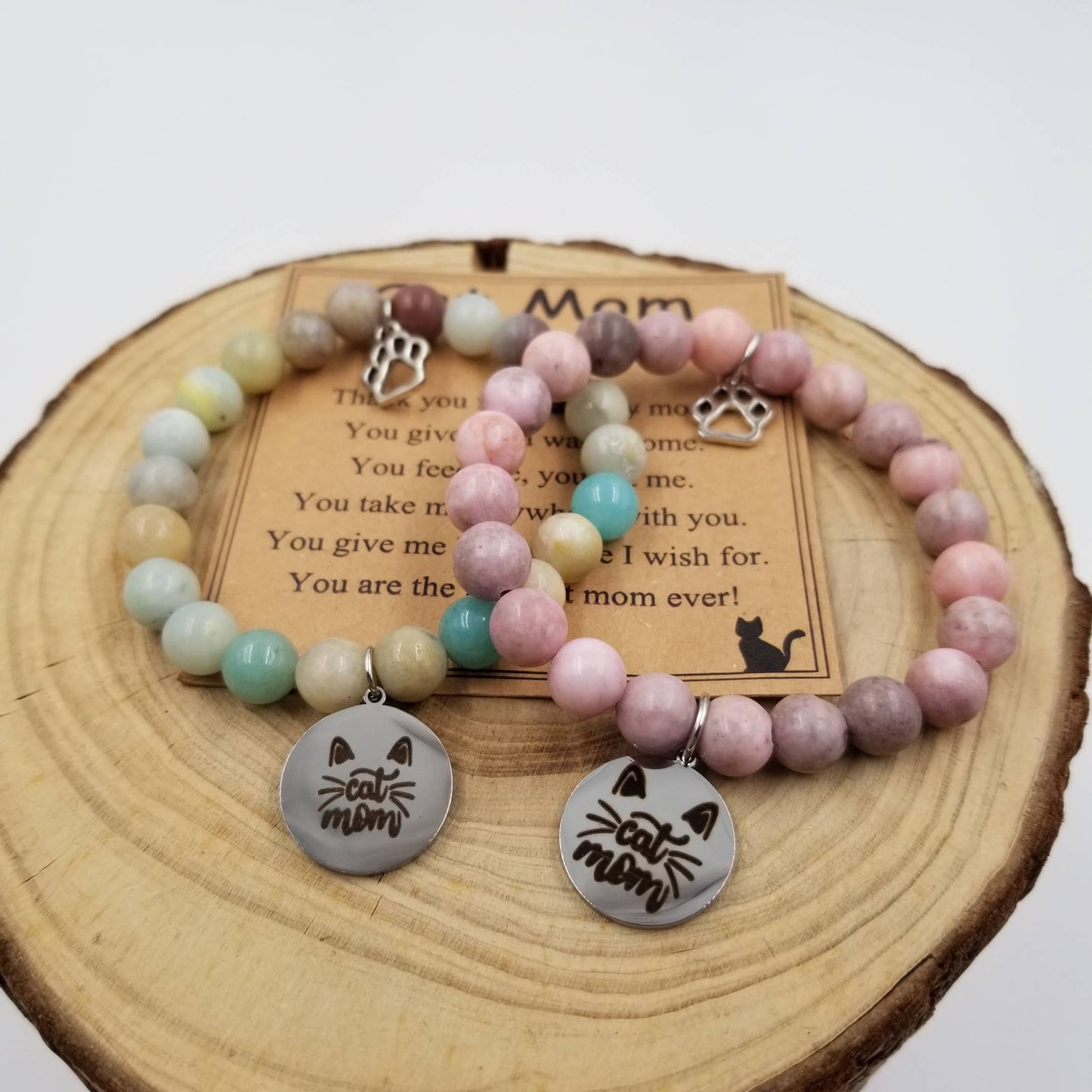 Cat Mom Pink Bracelet