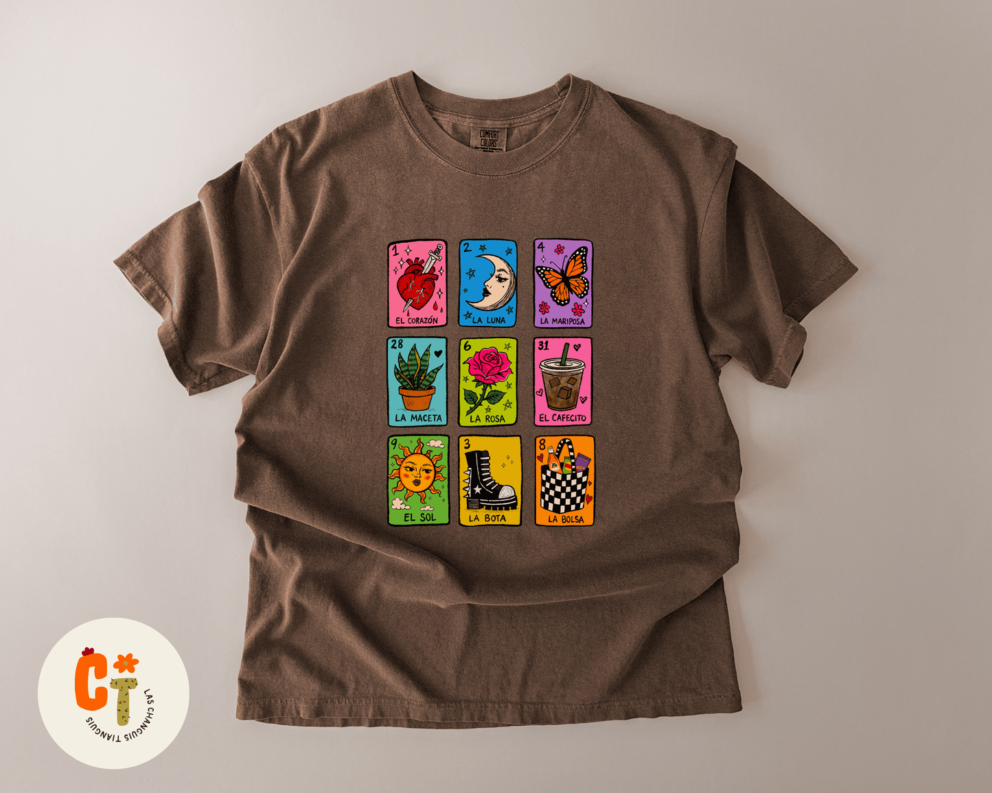 Lotería Remix Comfort Colors Tee Espresso S