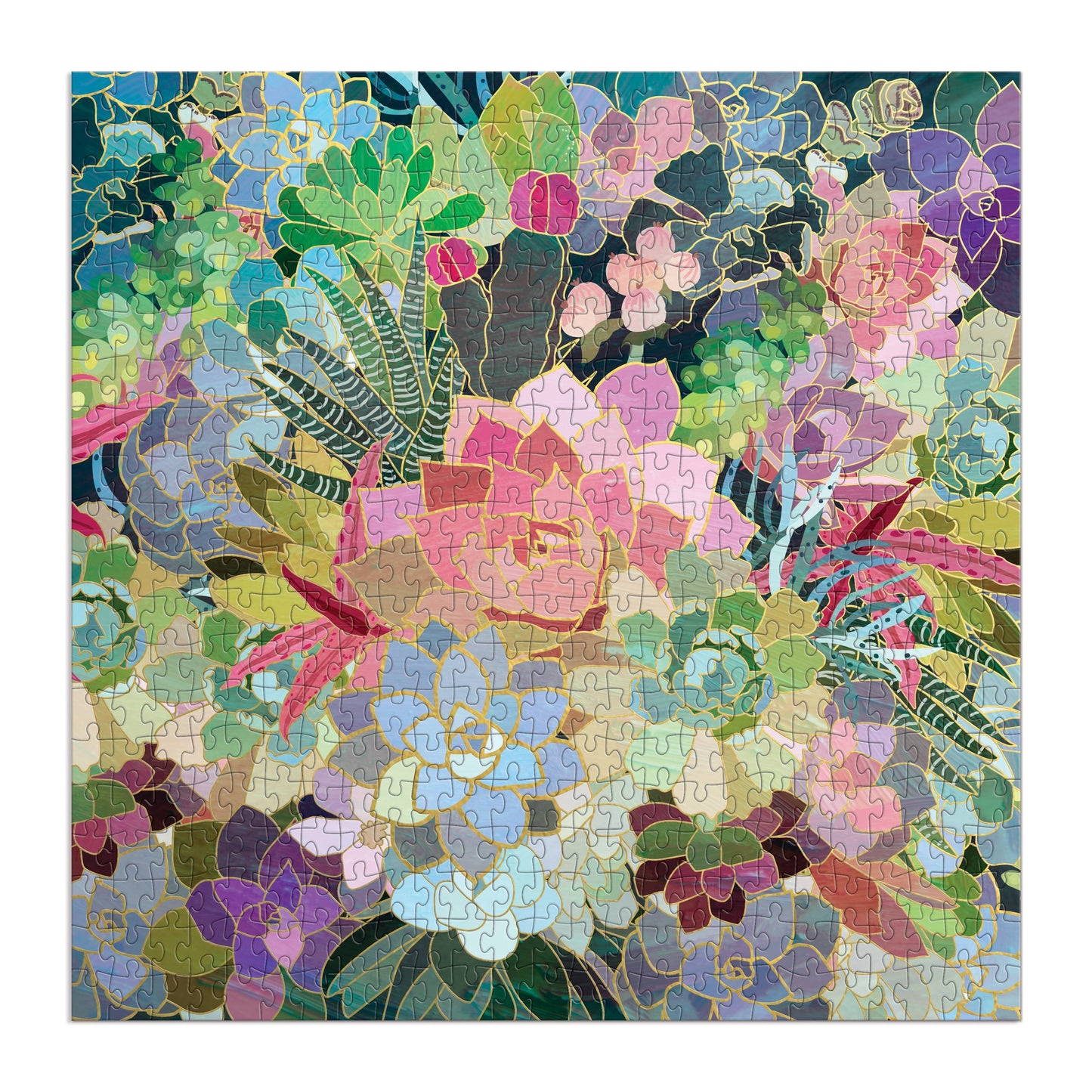 Succulent Mosaic 500 Piece Foil Puzzle