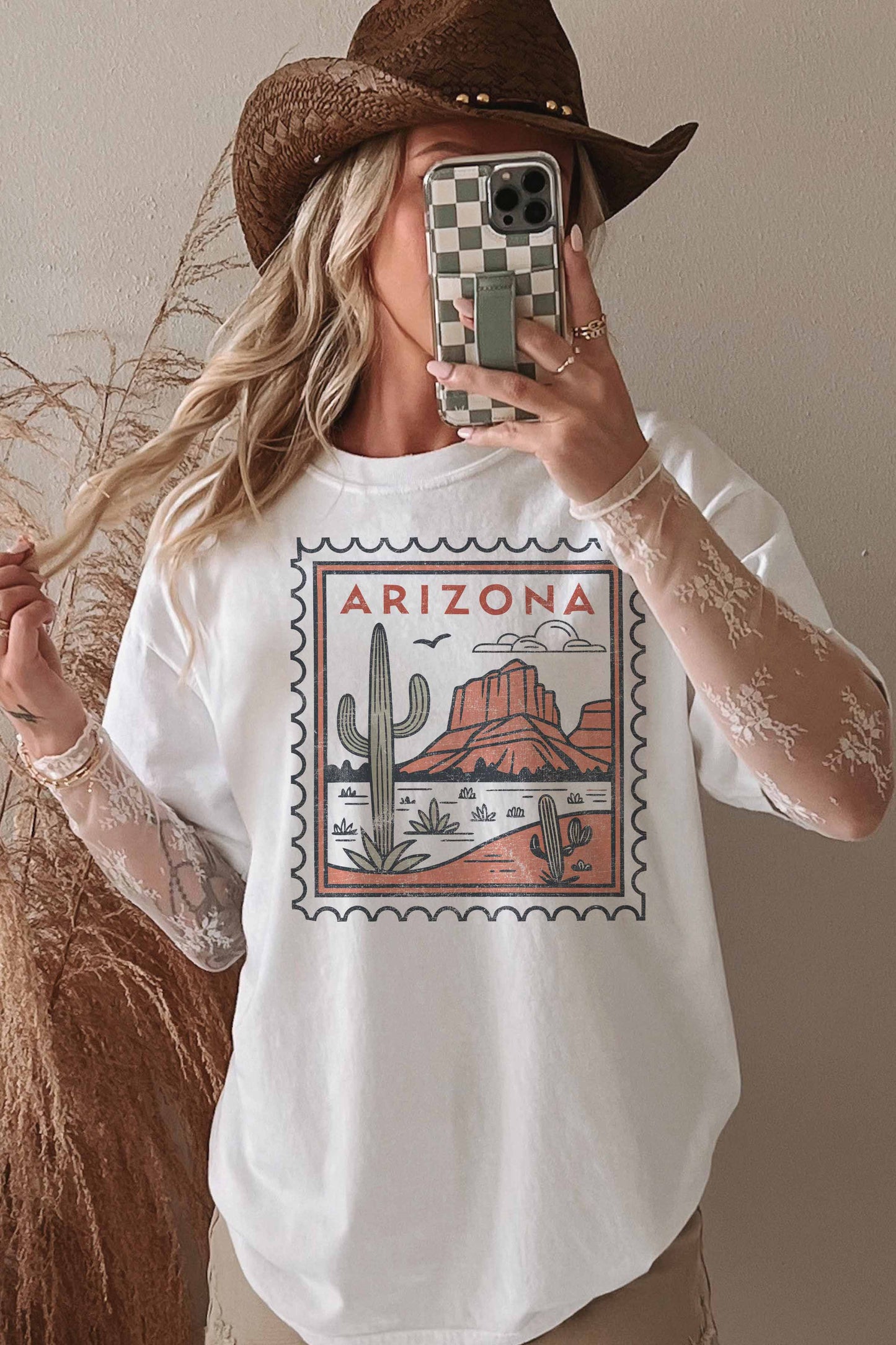 STAMP OVERSIZED TEE: IVORY / S/M