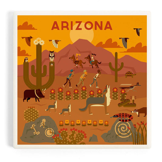 CERAMIC COASTER Arizona, Geometric 2