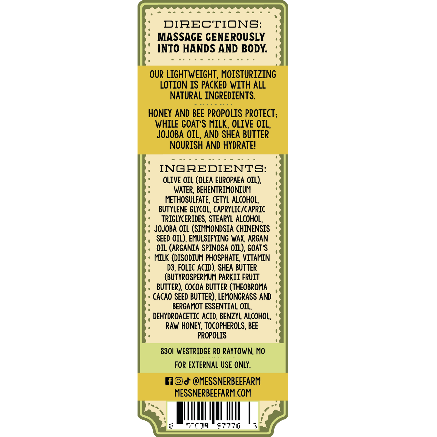 Lemongrass Bergamot - Milk and Honey Lotion - 8oz.