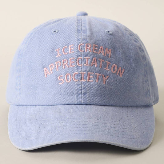 ICE CREAM APPRECIATION SOCIETY Embroidered Baseball Cap