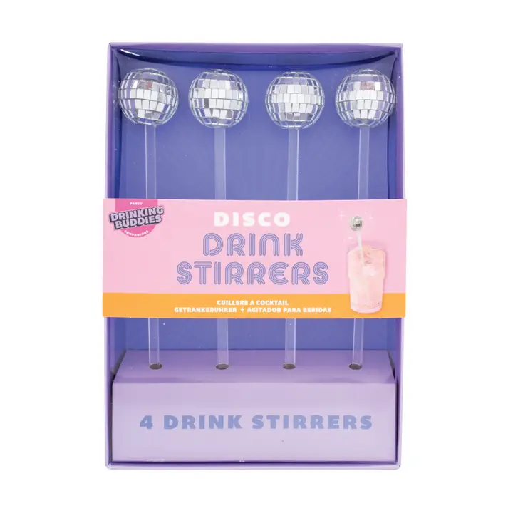 Disco Drink Stirrers 4-Pack